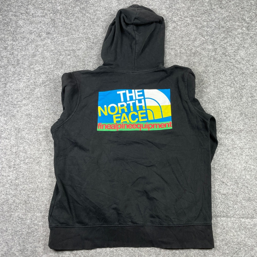 The North Face Hoodie Mens L Black Fine Alpine Equipment Pullover Sweatshirt